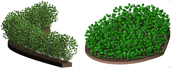 Linear and area planting 3d model